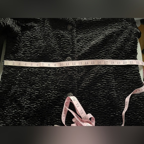 Simon Chang Textured Faux Lambs Fur Coat Size 13/14 - Picture 13 of 15